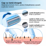 Aparat de ras electric Albastru pentru femei 2 in 1 - imagine 6