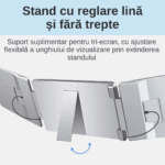 Extensie 2 ecrane pentru laptop, 2*16 inch, full HD, IPS, sRGB 100%, 2560*1600, USB Type-C/USB TypeA/HDMI, compatibilitate multipla, design portabil, reglabil, geanta cadou, gri - imagine 8