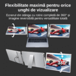 Extensie 2 ecrane pentru laptop, 2*16 inch, full HD, IPS, sRGB 100%, 2560*1600, USB Type-C/USB TypeA/HDMI, compatibilitate multipla, design portabil, reglabil, geanta cadou, gri - imagine 11
